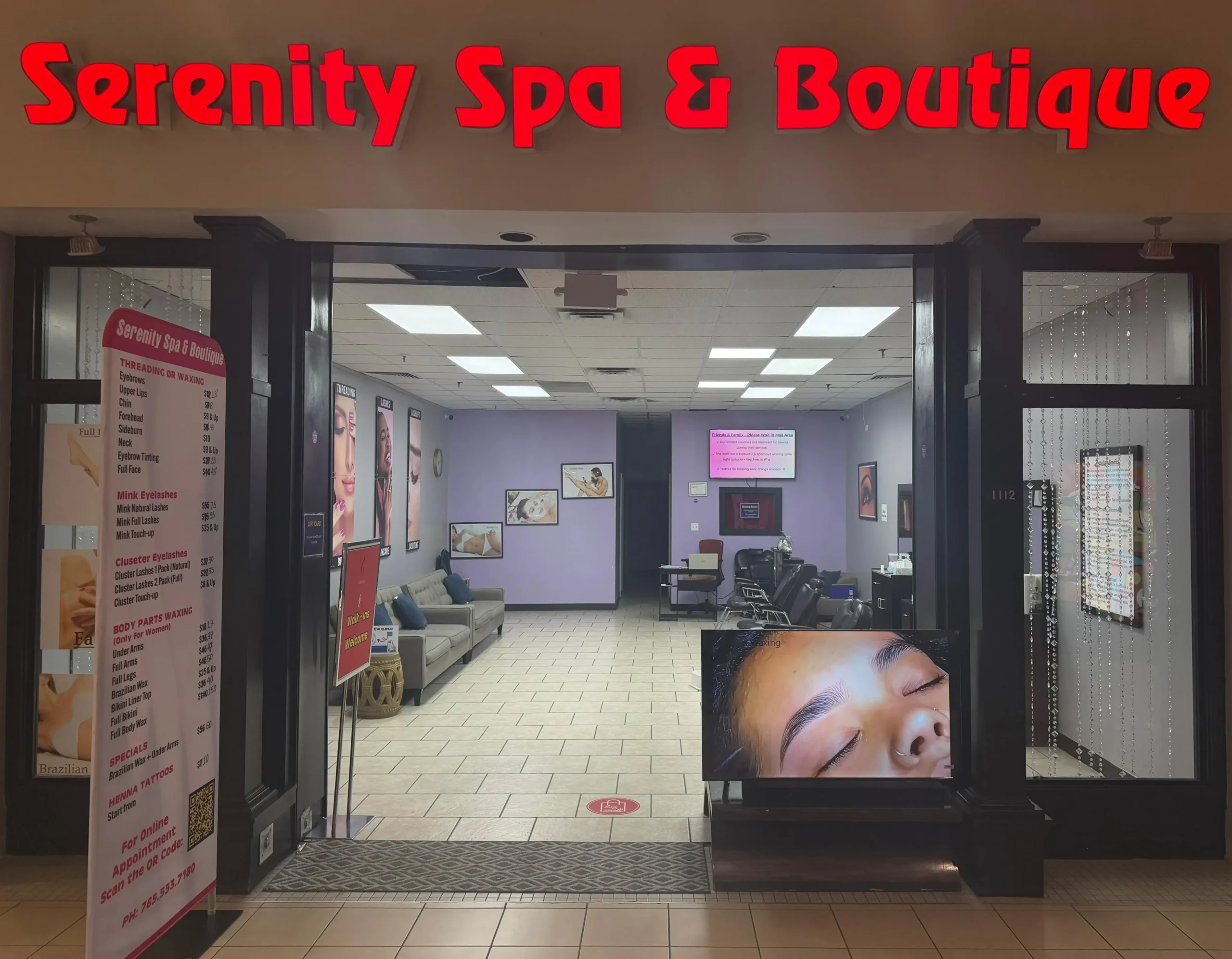 Serenity Spa & Boutique Kokomo | Lash Extensions, Threading & Waxing